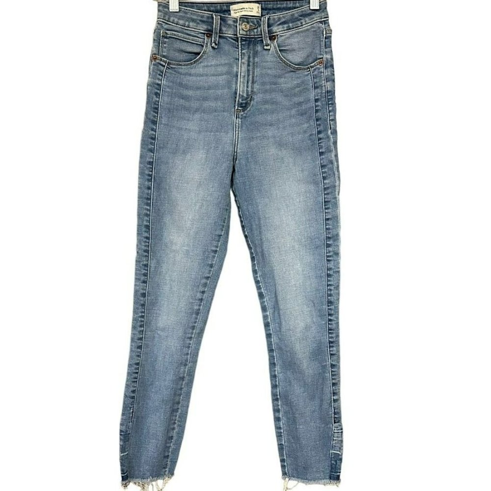 Abercrombie & Fitch Curve Love High Rise Super‎ Skinny Ankle Jeans Womens 0 / 25